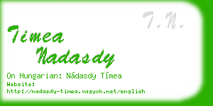 timea nadasdy business card